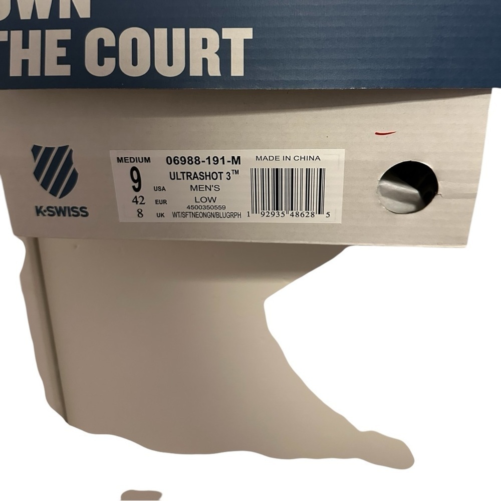 Men”s Kswiss Ultrashot 3 court shoes - Picture 8 of 8